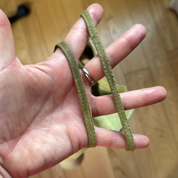 Vintage Margaret Godfrey Sage green embroidered suede cami size 8 - Picture 10 of 10